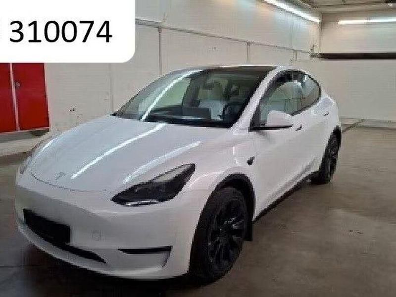 Weiß (metallic) Gebraucht 2022 Tesla Model Y SUV | 30.940 € (Superpreis) - Bild 1/4