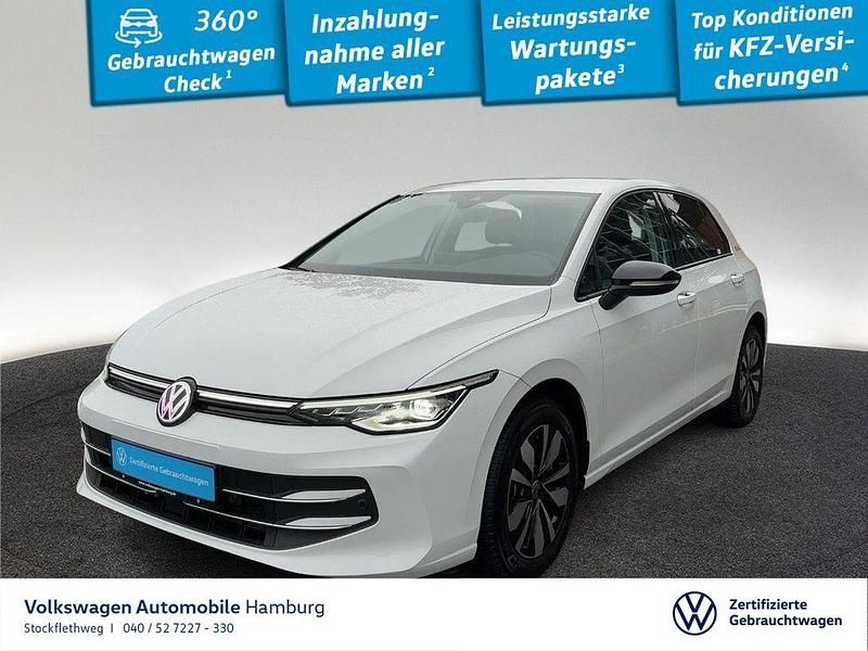 0q pure white Gebraucht 2025 VW Golf Goal Limousine | 25.280 € (Guter Preis) - Bild 1/3