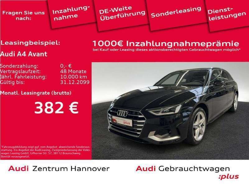 0e mythosschwarz metallic Gebraucht 2022 Audi A4 Advanced Plus Kombi | 27.991 € (Guter Preis) - Bild 1/4