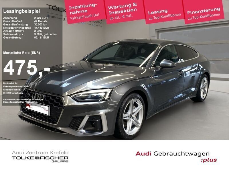 Daytonagrau perleffekt Gebraucht 2024 Audi A5 Sportback S-Line Limousine | 47.448 € (Etwas zu teuer) - Bild 1/4