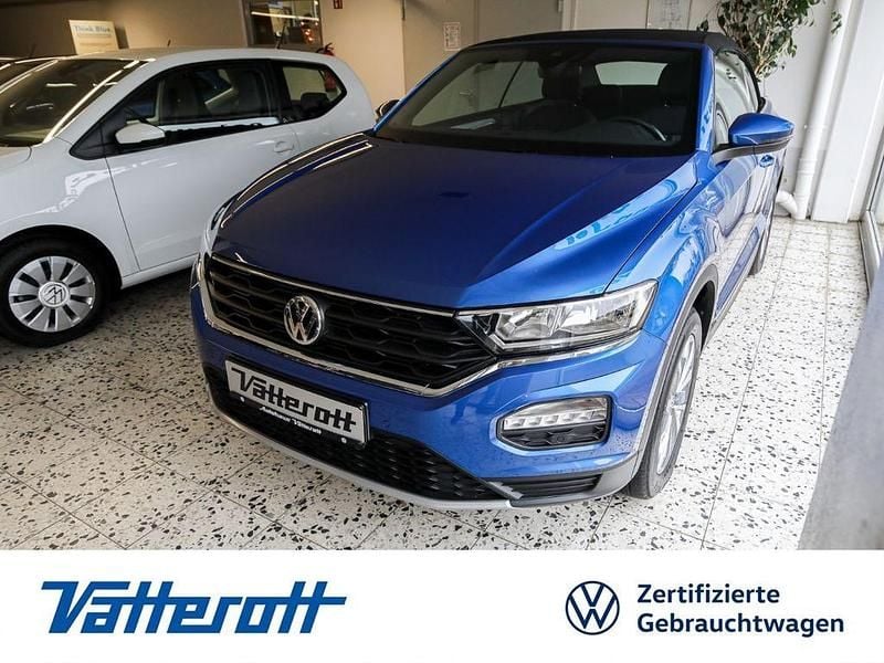 Ravennablau (metallic) Gebraucht 2020 VW T-Roc Cabriolet Style Cabrio | 19.380 € (Fairer Preis) - Bild 1/4