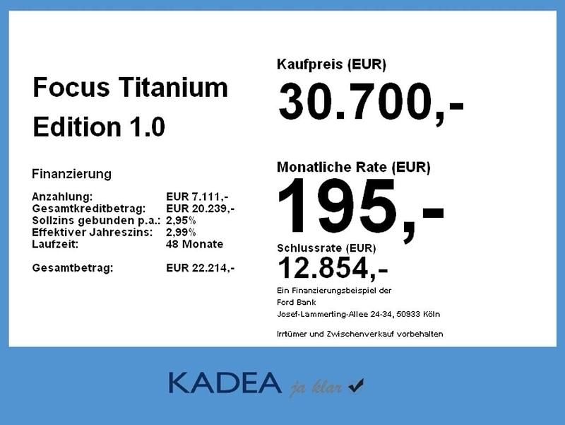 Neu Ford Focus Titanium 155 PS (114 kW) 2026 Agate black Limousine