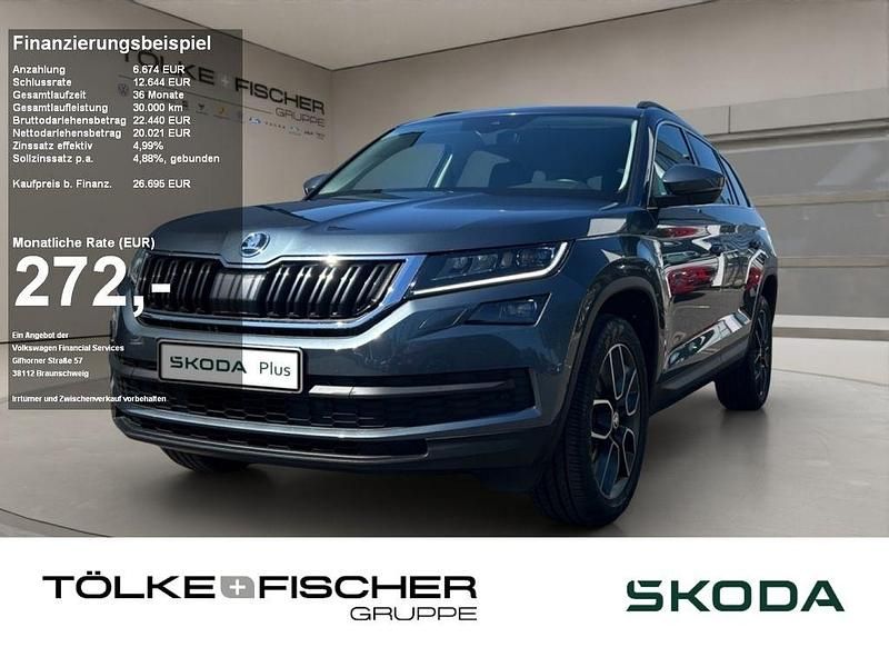 Quarz grau (metallic) Gebraucht 2020 Skoda Kodiaq Soleil SUV | 26.695 € (Fairer Preis) - Bild 1/4
