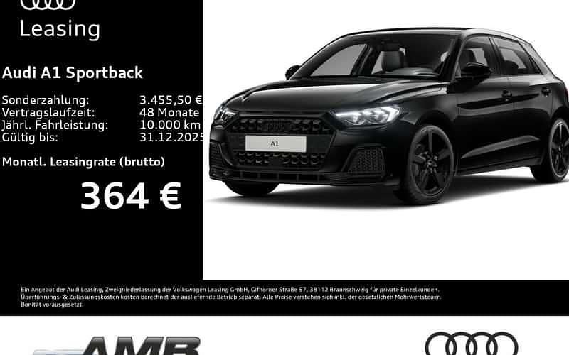 Schwarz Neu 2025 Audi A1 Sportback Advanced Kleinwagen | 32.950 € (Teuer) - Bild 1/4