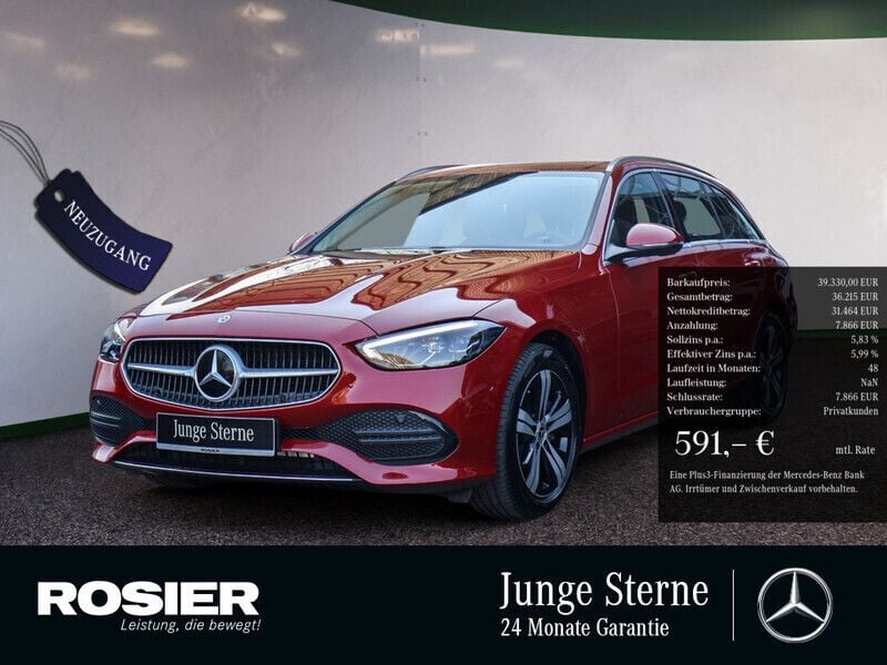 Gebraucht Mercedes C220 Advanced 197 PS (144 kW) 2023 Rot / manufaktur patagonienrot Kombi