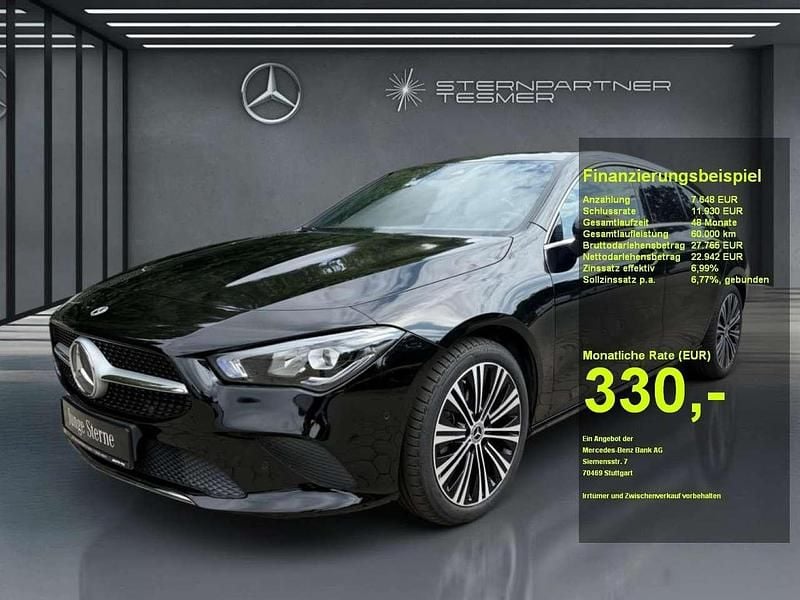 Schwarz Gebraucht 2023 Mercedes CLA200 Progressive Limousine | 30.290 € (Superpreis) - Bild 1/3