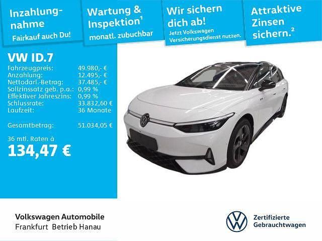 Gletscherweiß metallic/schwarz Gebraucht 2024 VW ID.7 GTX Limousine | 49.980 € (Etwas zu teuer) - Bild 1/4