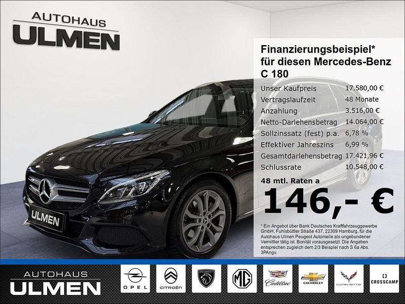 Schwarz Gebraucht 2017 Mercedes C180 Kombi | 17.580 € (Guter Preis) - Bild 1/4