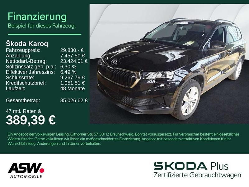 Schwarzmagic perleffekt Gebraucht 2024 Skoda Karoq Selection SUV | 29.830 € (Guter Preis) - Bild 1/3