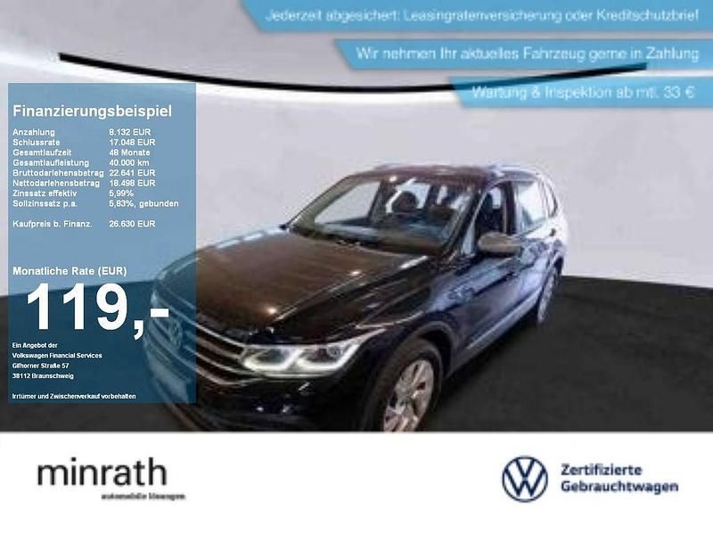 Schwarz Gebraucht 2022 VW Tiguan Allspace Life SUV | 26.629 € (Guter Preis) - Bild 1/4