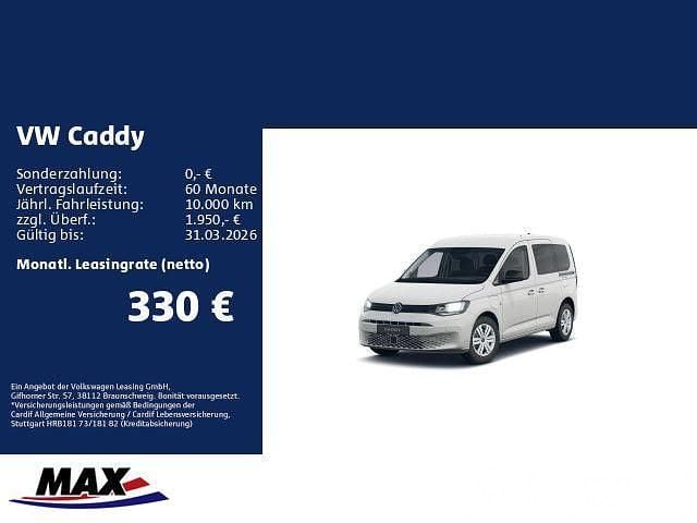 Neu VW Caddy 150 PS (110 kW) 2026 Candyweiß Van / Kleinbus