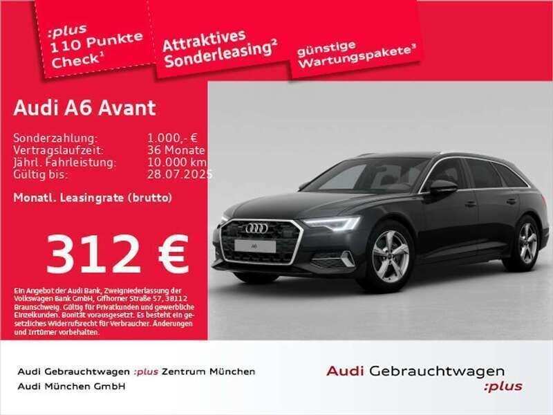 Mythosschwarz metallic Gebraucht 2024 Audi A6 Advanced Plus Kombi | 44.898 € - Bild 1/2