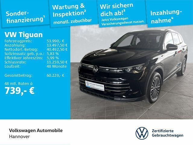 Grenadillschwarz metallic Gebraucht 2025 VW Tiguan Elegance SUV | 53.990 € (Teuer) - Bild 1/4