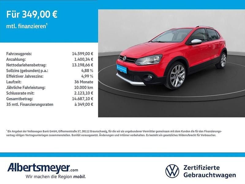 Gebraucht VW Polo Cross 90 PS (66 kW) 2015 Rot Kleinwagen