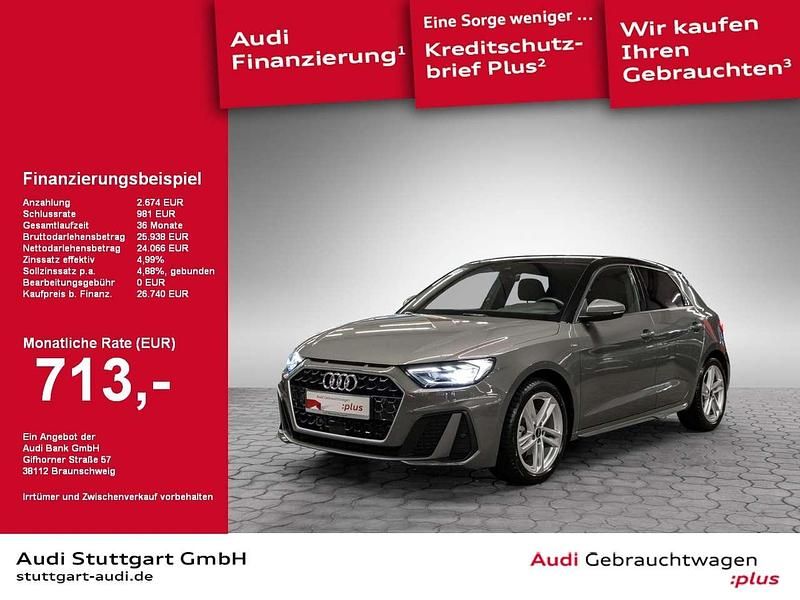 Chronosgrau metallic Gebraucht 2021 Audi A1 Sportback S-Line Kleinwagen | 26.740 € (Fairer Preis) - Bild 1/2