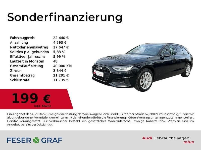 Gebraucht Audi A4 Business 150 PS (110 kW) 2022 Mythosschwarz metallic Kombi