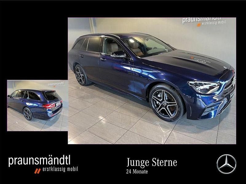 Blau Gebraucht 2022 Mercedes E300 AMG Limousine | 38.490 € (Fairer Preis) - Bild 1/4