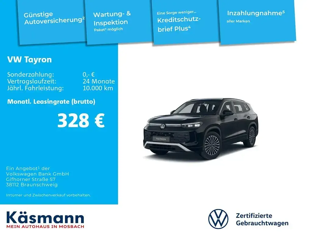 Gebraucht VW Tayron Life 193 PS (141 kW) 2025 Schwarz SUV