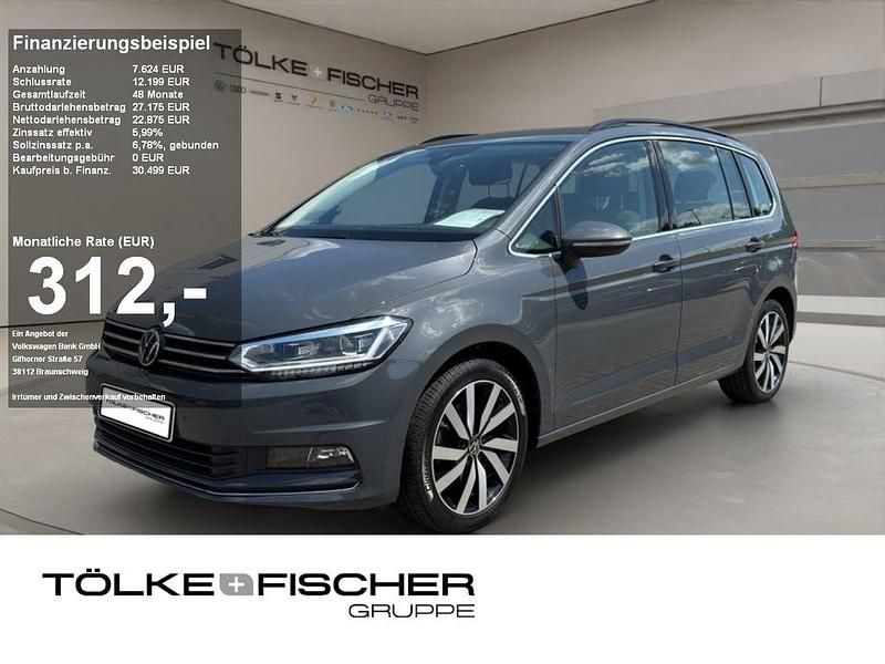 Grau Gebraucht 2021 VW Touran Highline Van / Kleinbus | 29.399 € (Fairer Preis) - Bild 1/4