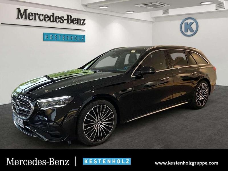 Obsidianschwarz Gebraucht 2025 Mercedes E220 AMG line Kombi | 69.900 € - Bild 1/4
