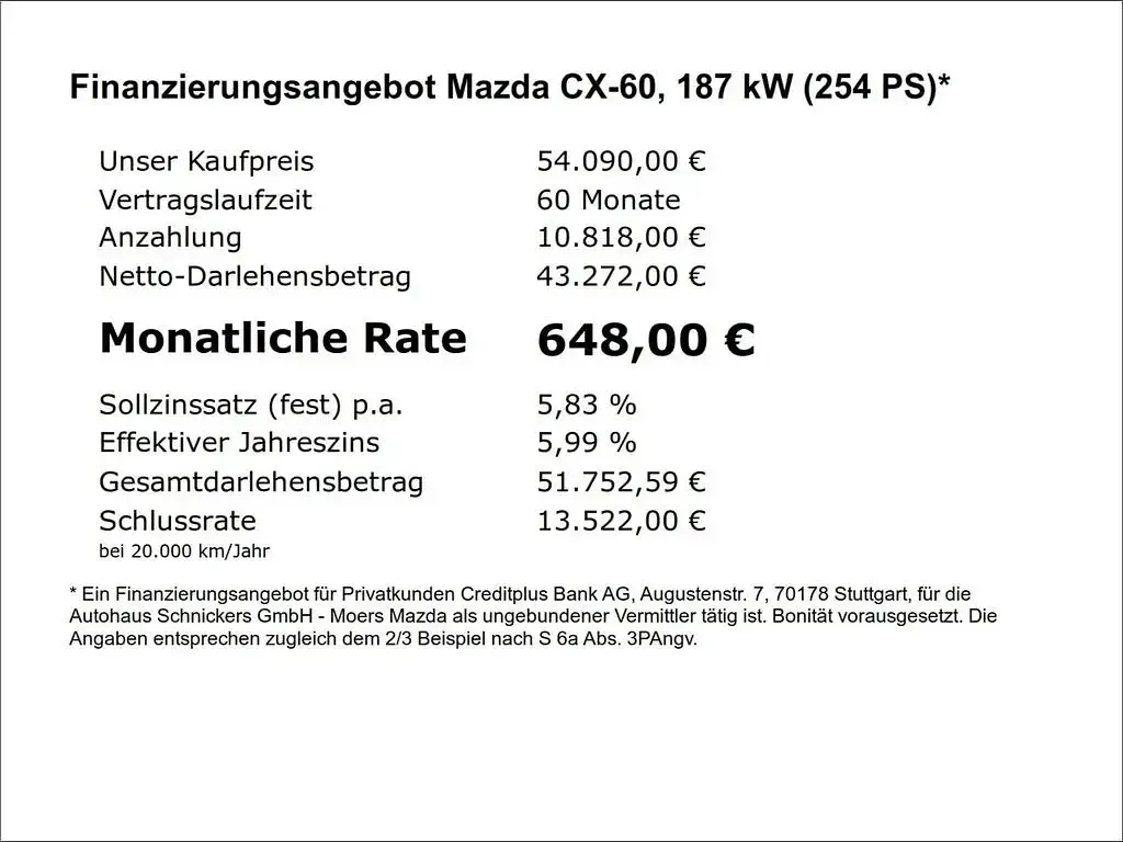 Neu Mazda CX-60 Homura-Line 254 PS (186 kW) 2026 Schwarz SUV