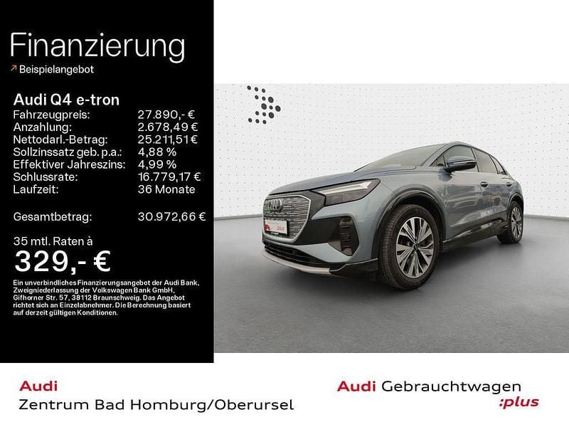 Geysirblau metallic Gebraucht 2022 Audi Q4 e-tron Ambiente SUV | 27.890 € (Superpreis) - Bild 1/4