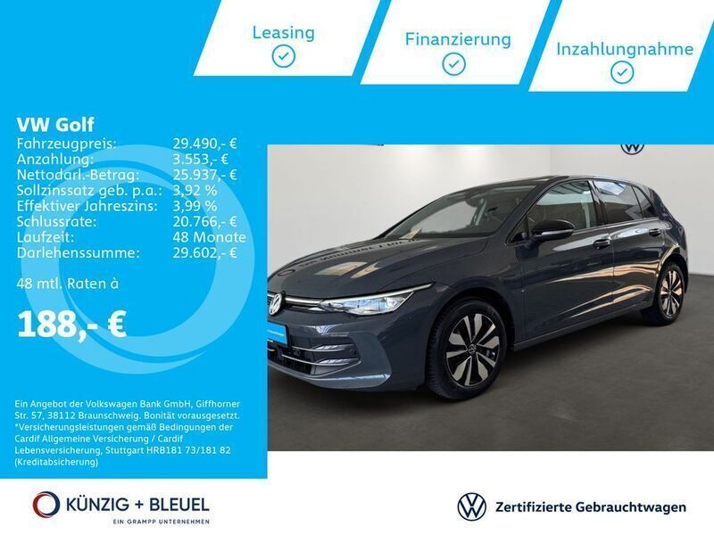 Grau Gebraucht 2024 VW Golf VIII Goal Limousine | 33.390 € (Superpreis) - Bild 1/4