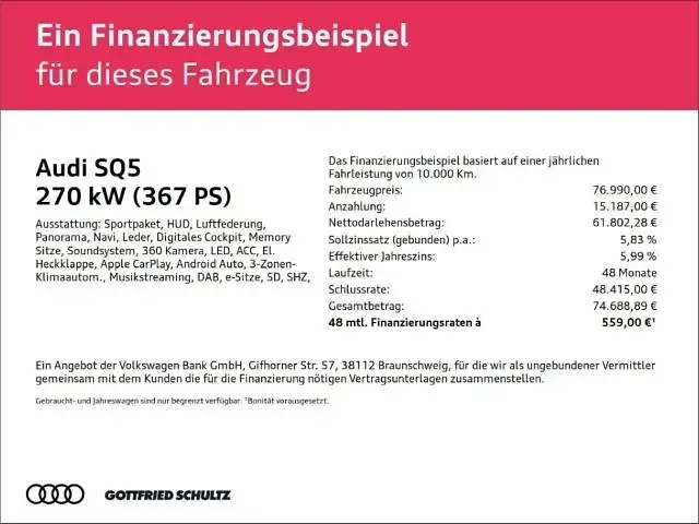 Gebraucht Audi SQ5 Sport 367 PS (269 kW) 2025 Weiss SUV