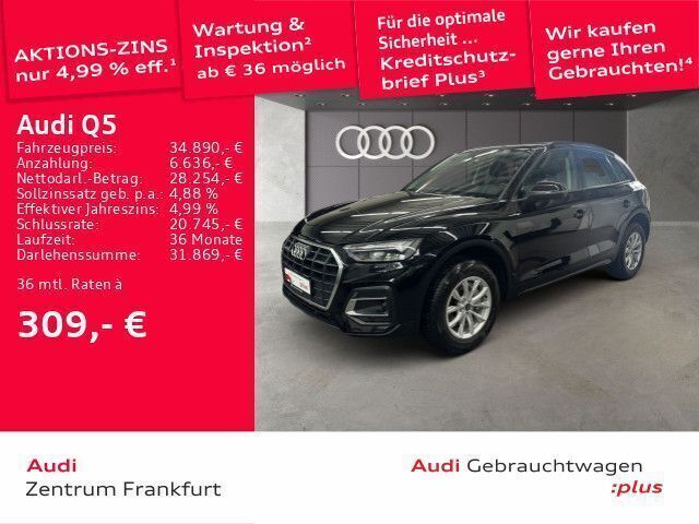 Brillantschwarz/brillantschwar Gebraucht 2022 Audi Q5 Design SUV | 38.850 € (Fairer Preis) - Bild 1/2