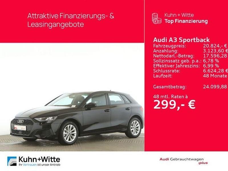 Gebraucht Audi A3 110 PS (80 kW) 2023 Brillantschwarz Limousine