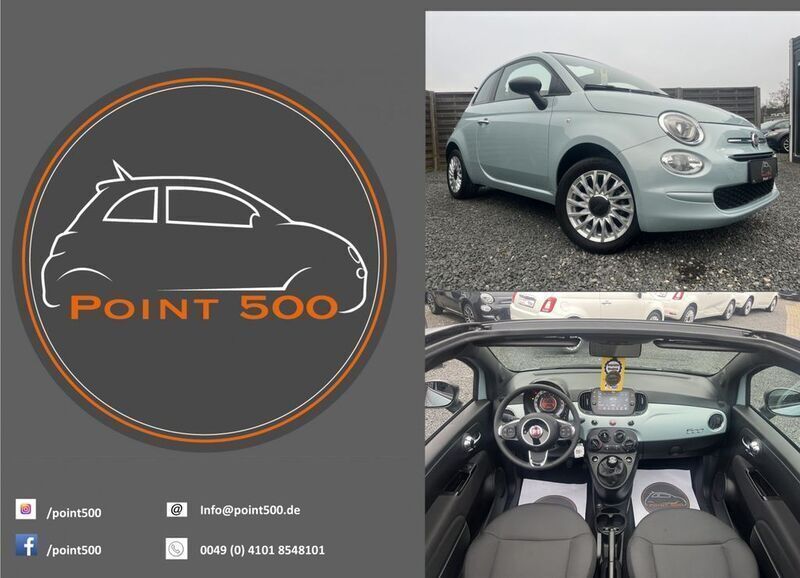 Blau Gebraucht 2023 Fiat 500C Cabrio | 14.890 € (Fairer Preis) - Bild 1/4