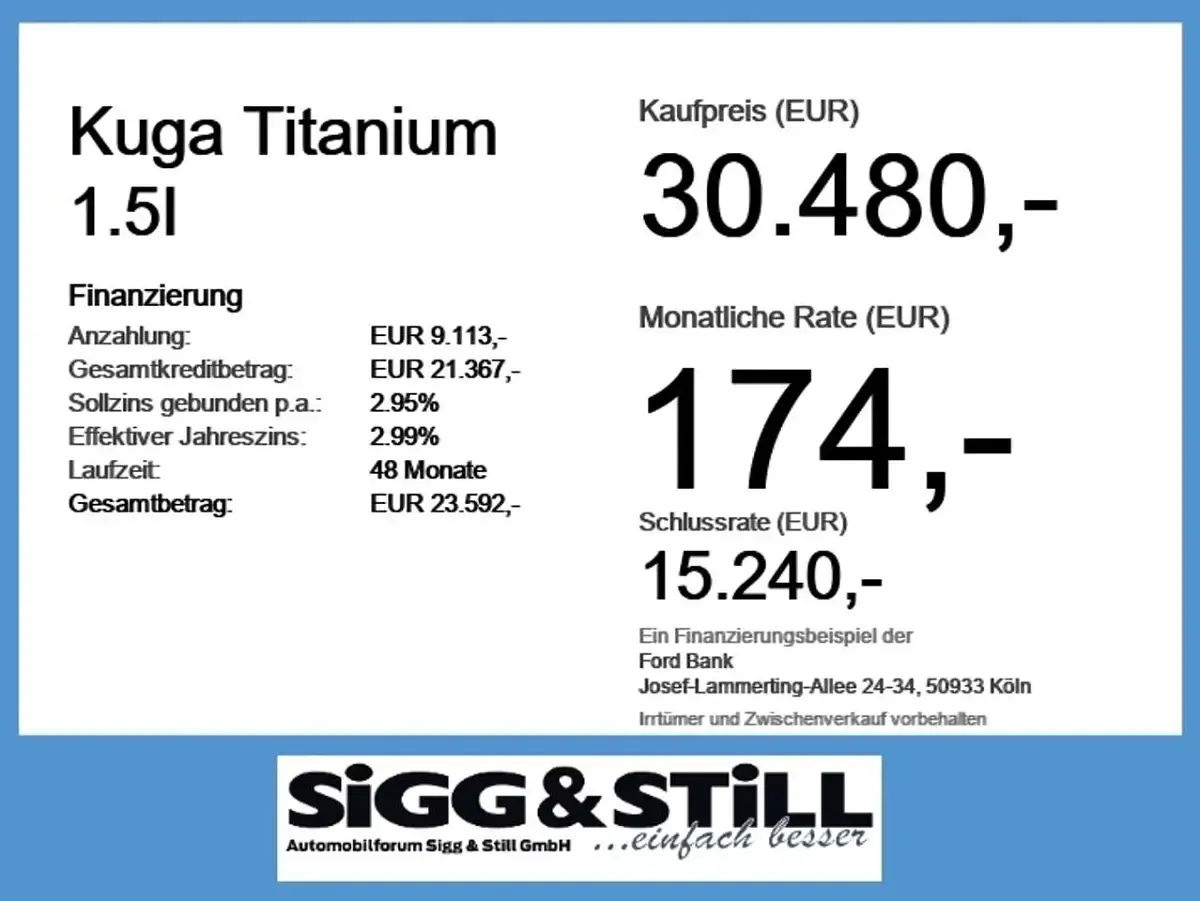 Neu Ford Kuga Titanium 150 PS (110 kW) 2026 Magnetic metallic SUV