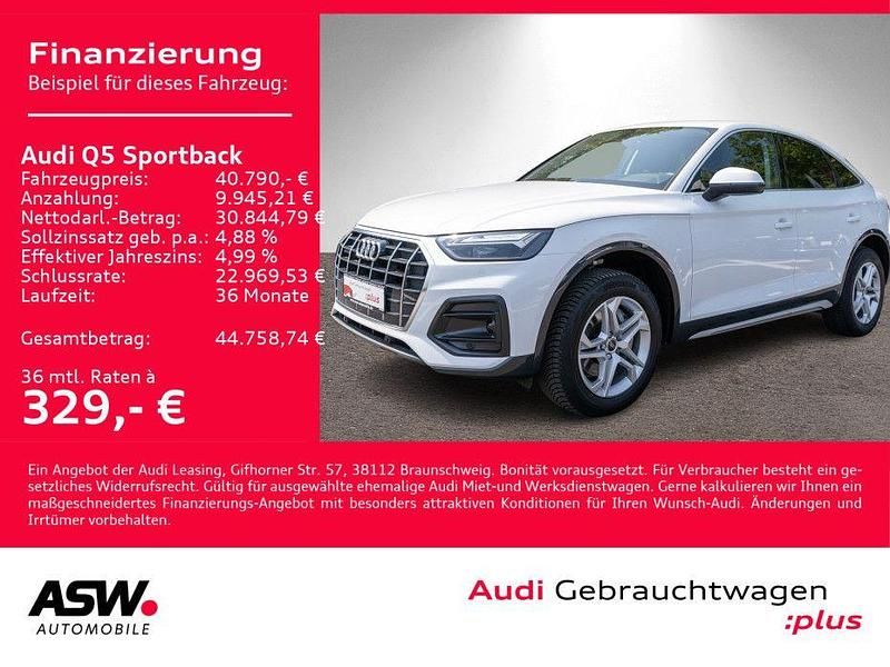 Ibisweiß Gebraucht 2023 Audi Q5 Sportback Advanced Plus SUV | 40.790 € (Guter Preis) - Bild 1/4