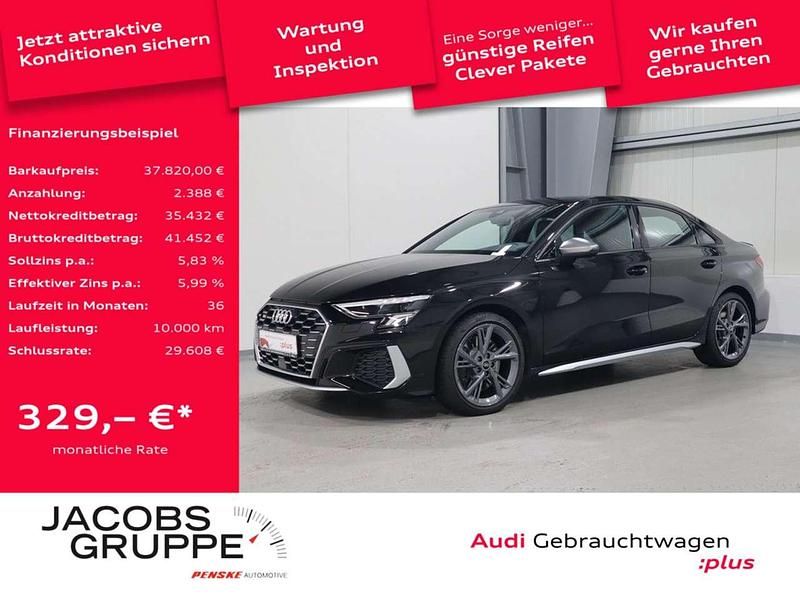 Mythosschwarz metallic Gebraucht 2024 Audi S3 Basis Limousine | 37.820 € (Superpreis) - Bild 1/4