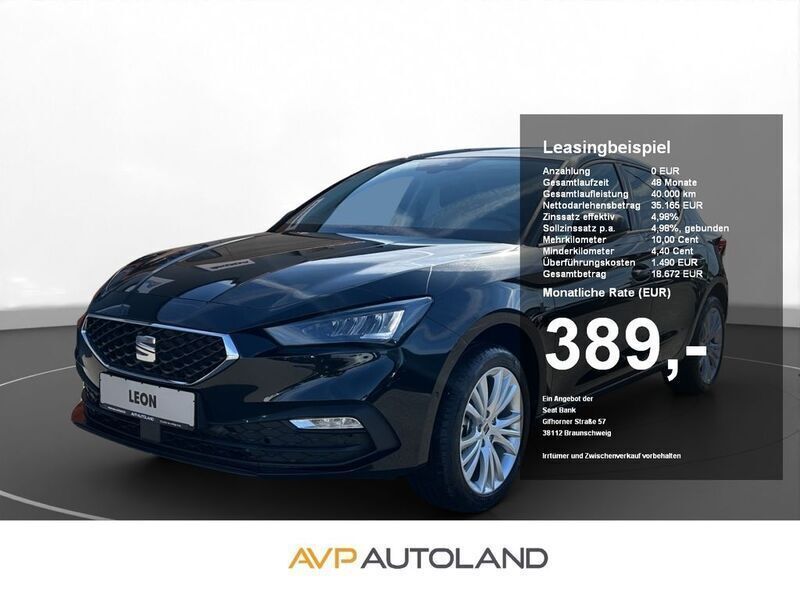 Schwarz (midnight schwarz) Neu 2025 Seat Leon Style Limousine | 35.640 € (Teuer) - Bild 1/4