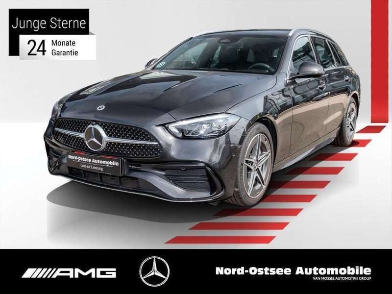 Metalliclack graphitgrau Gebraucht 2024 Mercedes C220 AMG Kombi | 40.490 € (Guter Preis) - Bild 1/2