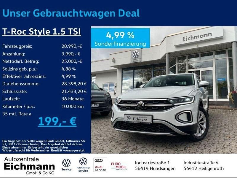 Gebraucht VW T-Roc Style 150 PS (110 kW) 2024 Weiß SUV