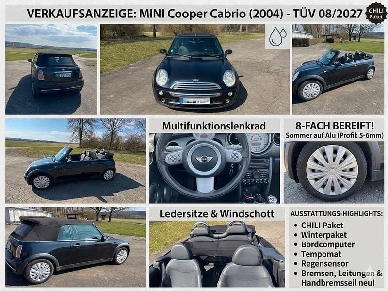 Gebraucht Mini Cooper Cabriolet Chili 116 PS (85 kW) 2004 Schwarz Cabrio