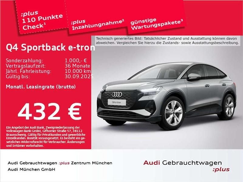 Taifungrau metallic Gebraucht 2025 Audi Q4 e-tron S-Line SUV | 48.529 € (Fairer Preis) - Bild 1/2