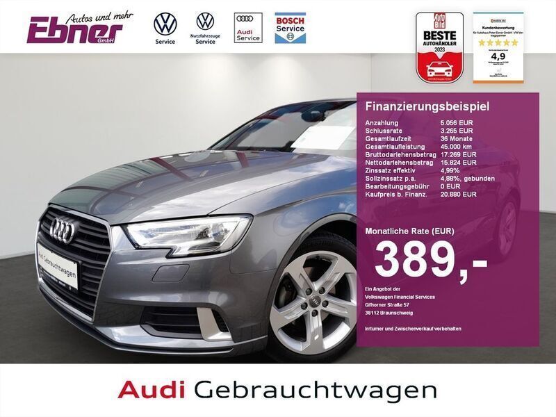Grau Gebraucht 2017 Audi A3 Cabriolet Sport Cabrio | 20.880 € (Fairer Preis) - Bild 1/4
