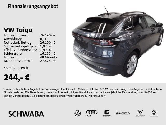 Rauchgrau metallic Gebraucht 2024 VW Taigo Goal SUV | 26.190 € (Etwas zu teuer) - Bild 1/4