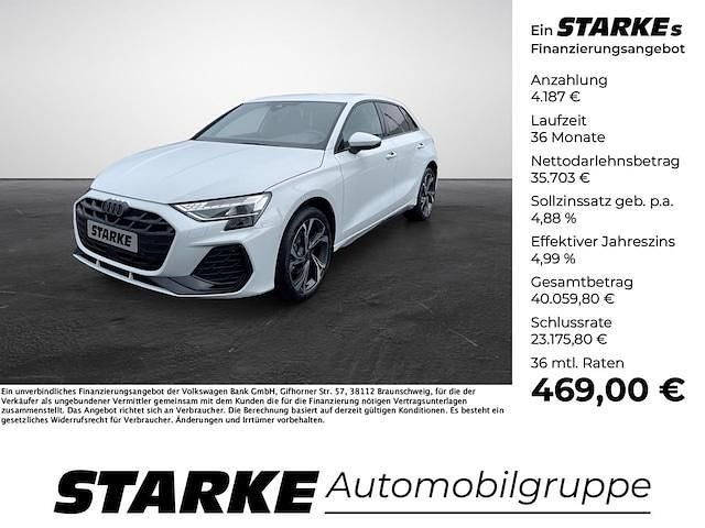 Gletscherweiß metallic Gebraucht 2025 Audi A3 S-Line | 38.890 € (Teuer) - Bild 1/4