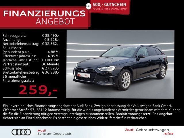 Brillantschwarz Gebraucht 2024 Audi A4 Ambiente Kombi | 38.490 € (Fairer Preis) - Bild 1/2