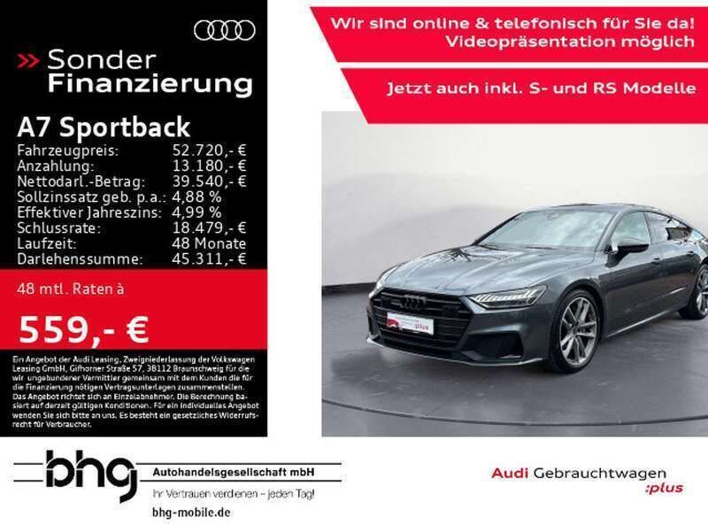 Daytonagrau perleffekt Gebraucht 2023 Audi A7 S-Line Kleinwagen | 52.720 € (Fairer Preis) - Bild 1/4