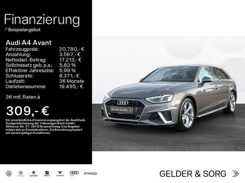 Grau Gebraucht 2021 Audi A4 S-Line Kombi | 21.480 € (Guter Preis) - Bild 1/4