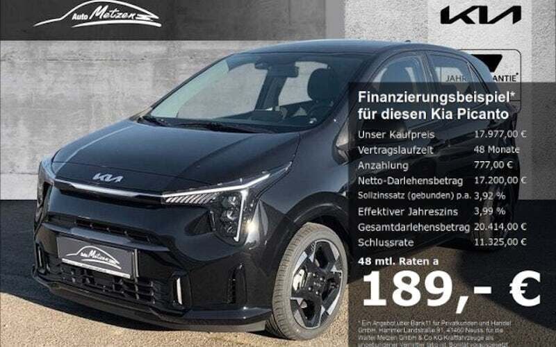Auroraschwarz Neu 2024 Kia Picanto Launch Edition Kleinwagen | 17.977 € (Guter Preis) - Bild 1/4