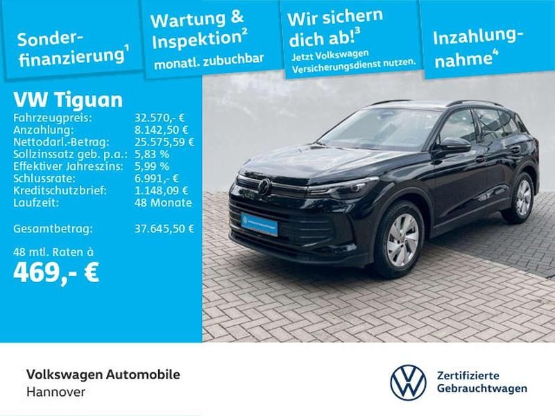 Deep black perleffekt Gebraucht 2024 VW Tiguan Basis SUV | 32.570 € (Fairer Preis) - Bild 1/3