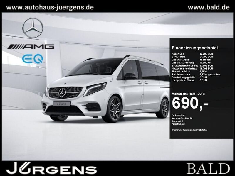 Bergkristallweiss metallic Gebraucht 2020 Mercedes V300 Exclusive Van / Kleinbus | 60.998 € (Fairer Preis) - Bild 1/4