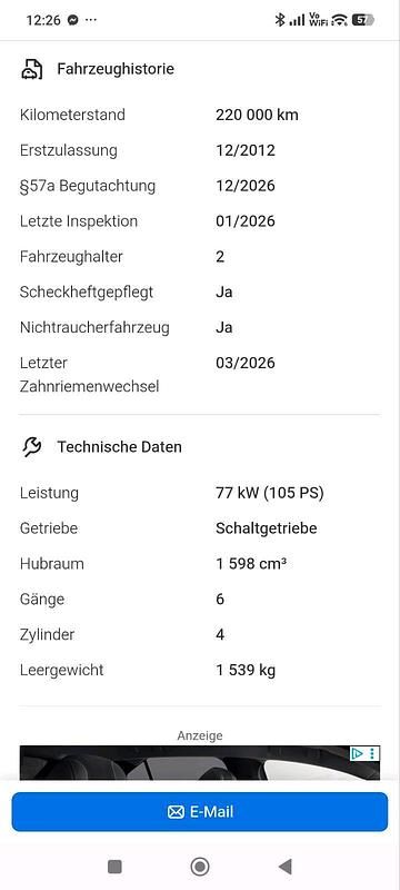 Gebraucht VW Touran 105 PS (77 kW) 2012 Braun Van / Kleinbus
