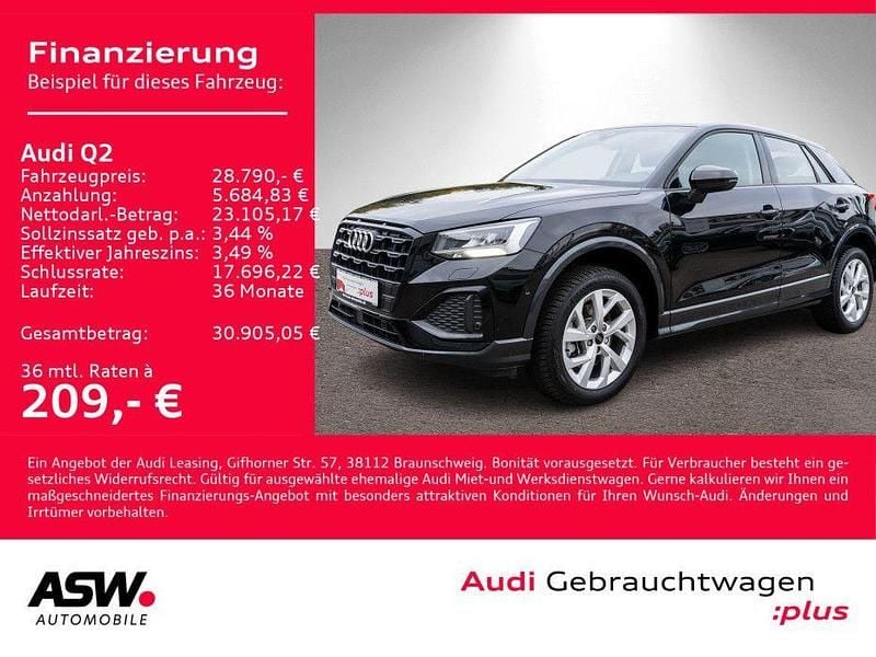 Gebraucht Audi Q2 Advanced Plus 150 PS (110 kW) 2024 Mythosschwarz metallic SUV